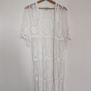 Rachel Zoe White Lace Cover-Up